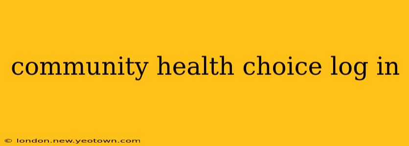 community health choice log in