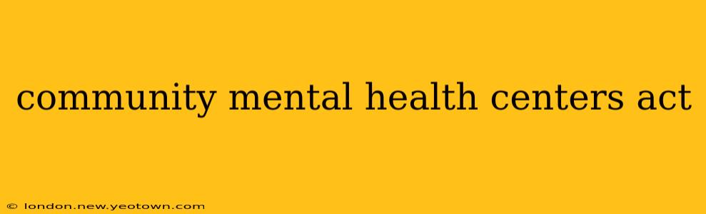 community mental health centers act