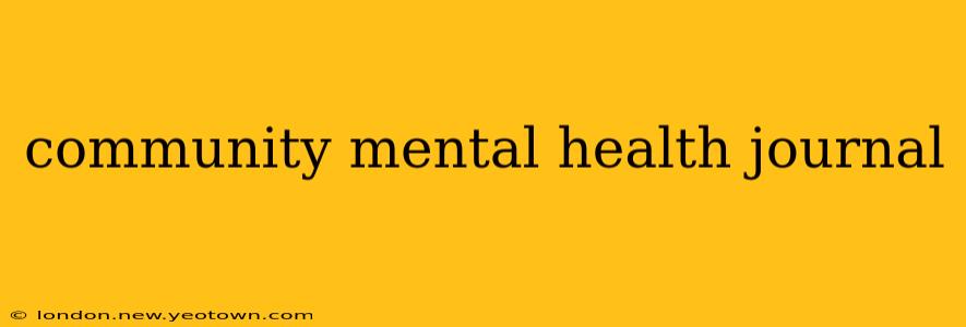 community mental health journal