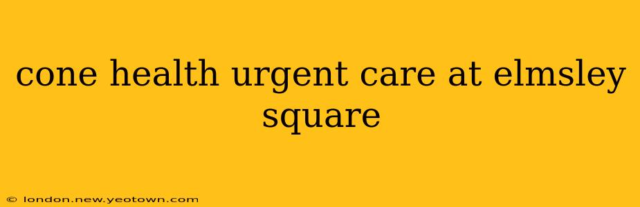 cone health urgent care at elmsley square