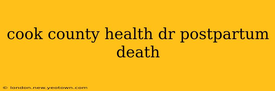 cook county health dr postpartum death