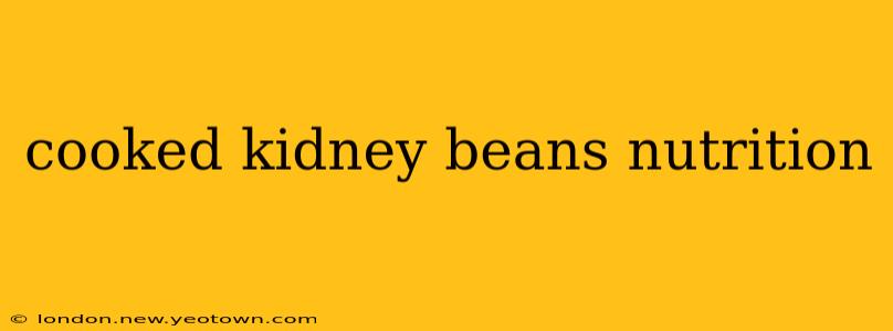 cooked kidney beans nutrition
