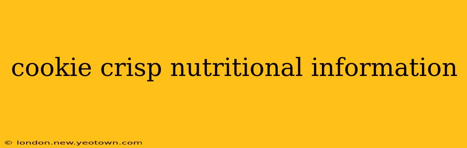 cookie crisp nutritional information