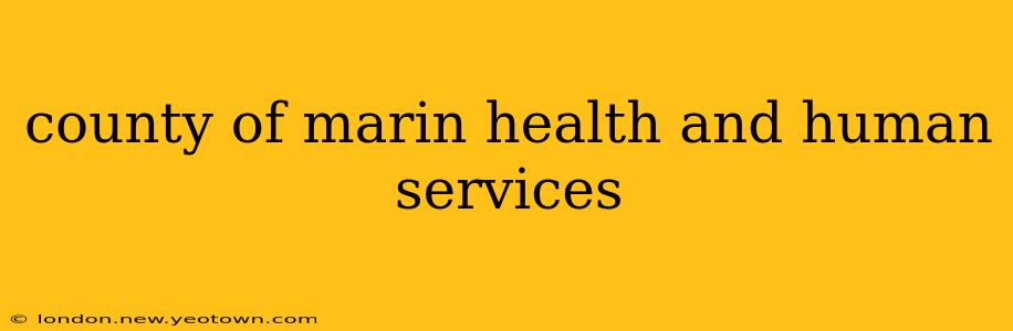 county of marin health and human services