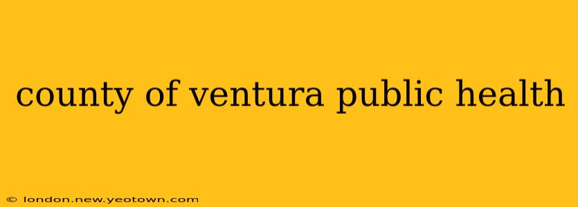 county of ventura public health