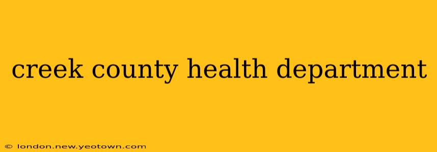creek county health department