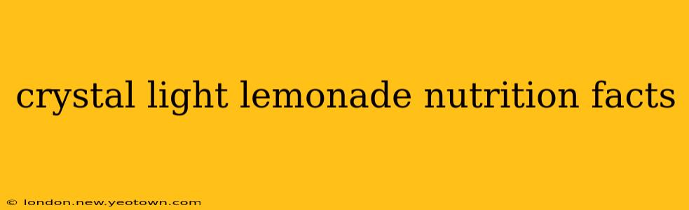 crystal light lemonade nutrition facts