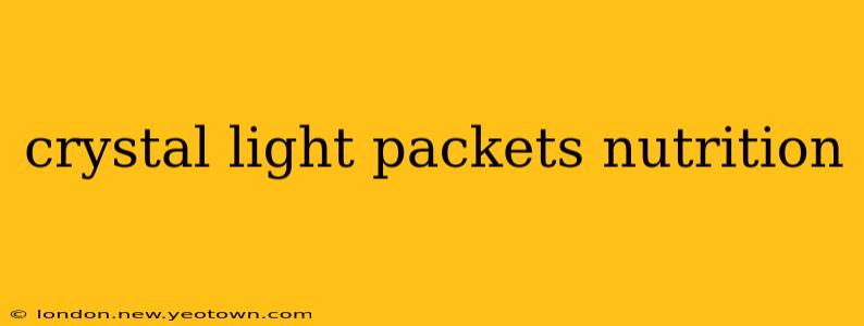 crystal light packets nutrition