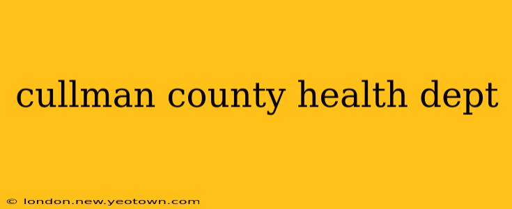 cullman county health dept