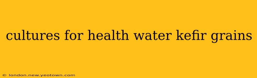 cultures for health water kefir grains