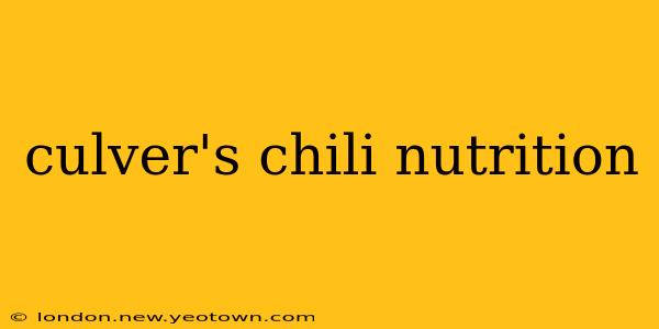 culver's chili nutrition