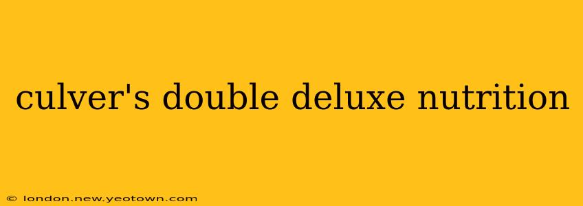 culver's double deluxe nutrition