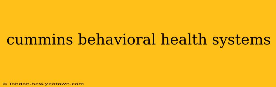 cummins behavioral health systems