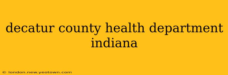 decatur county health department indiana