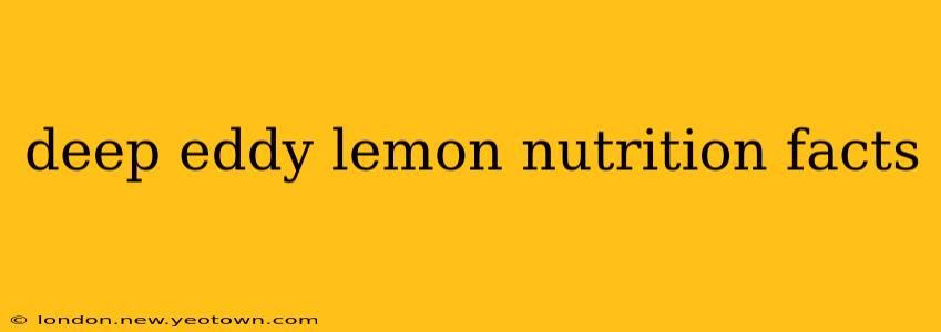 deep eddy lemon nutrition facts