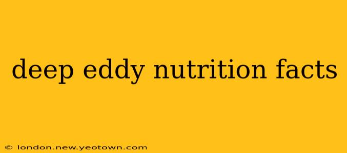 deep eddy nutrition facts