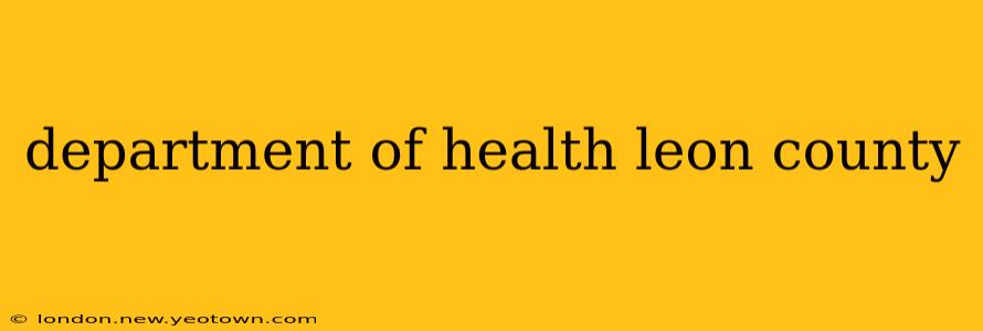 department of health leon county