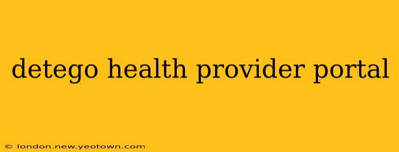 detego health provider portal