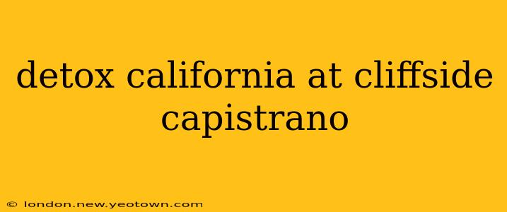 detox california at cliffside capistrano