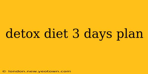 detox diet 3 days plan