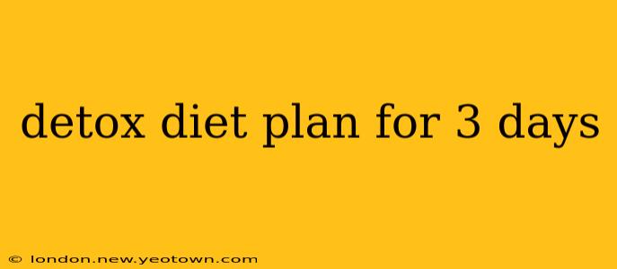 detox diet plan for 3 days