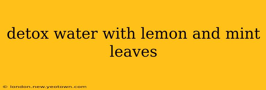 detox water with lemon and mint leaves