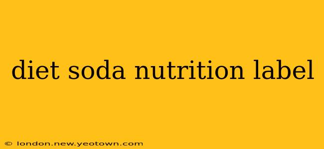 diet soda nutrition label