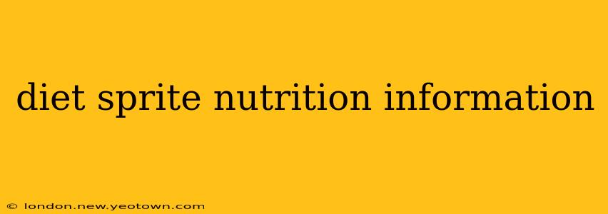 diet sprite nutrition information