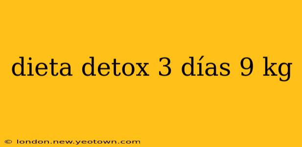 dieta detox 3 días 9 kg