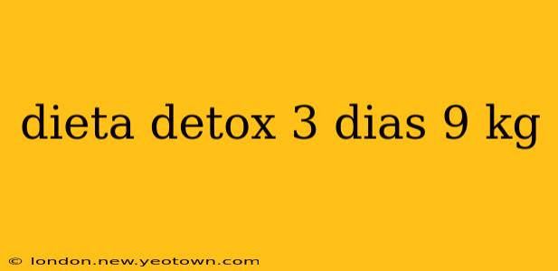 dieta detox 3 dias 9 kg