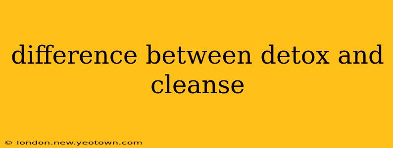 difference between detox and cleanse