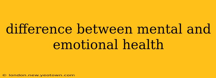 difference between mental and emotional health