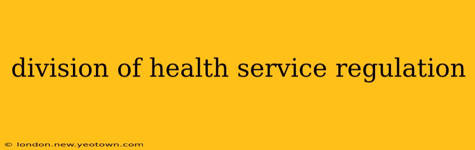 division of health service regulation