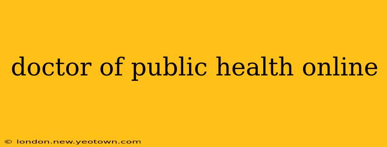doctor of public health online