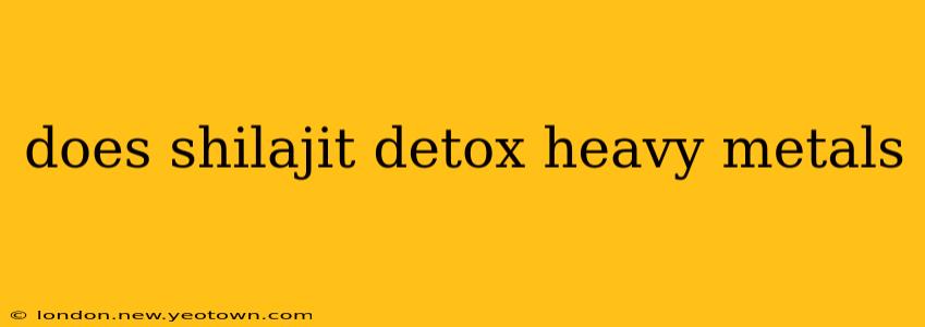 does shilajit detox heavy metals