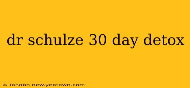 dr schulze 30 day detox