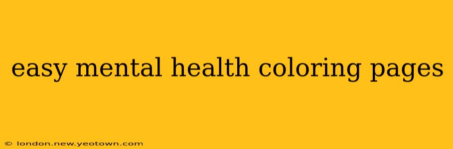 easy mental health coloring pages