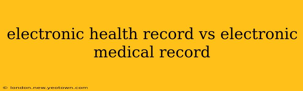 electronic health record vs electronic medical record