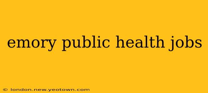 emory public health jobs