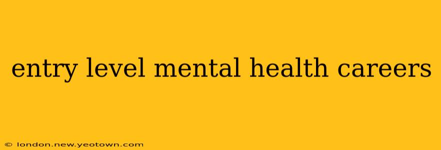 entry level mental health careers