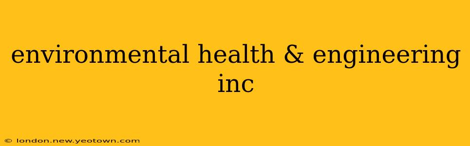 environmental health & engineering inc