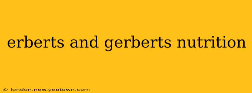 erberts and gerberts nutrition