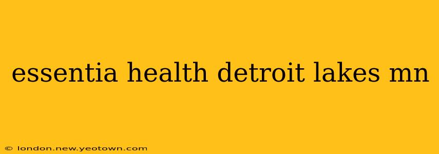 essentia health detroit lakes mn