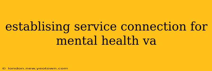 establising service connection for mental health va