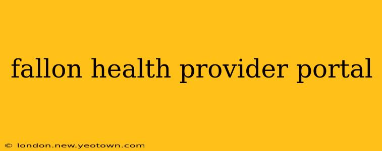 fallon health provider portal
