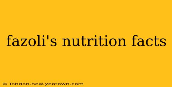 fazoli's nutrition facts