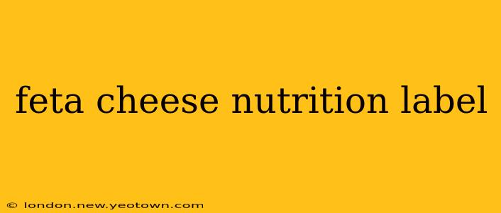 feta cheese nutrition label