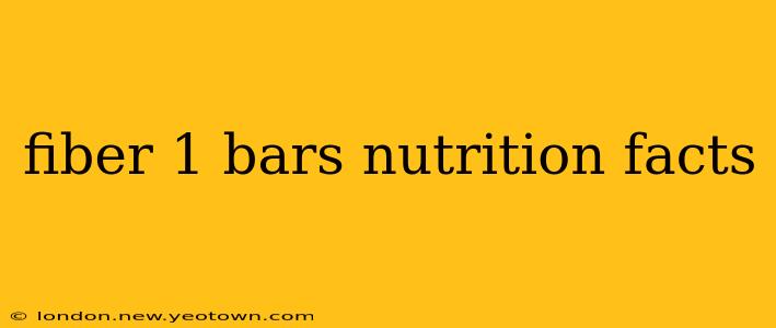 fiber 1 bars nutrition facts