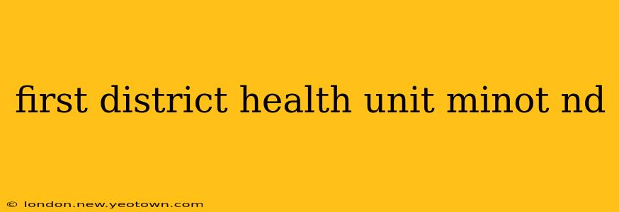 first district health unit minot nd