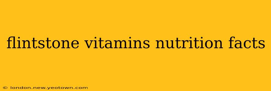 flintstone vitamins nutrition facts